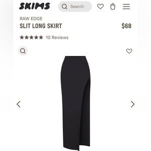 SKIMS Raw Edge Split Long skirt